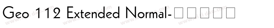 Geo 112 Extended Normal字体转换
